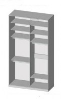 shkaf kupe 2.3 Milano 140х45х260/270/280 S-LINE SENAM